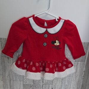 Disney Red Minnie Mouse Dress with White Accents